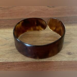 Vintage Faux Tortoise Shell Cuff Bracelet